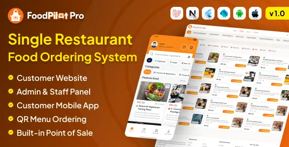 FoodPilot — Restaurant app with Laravel backend